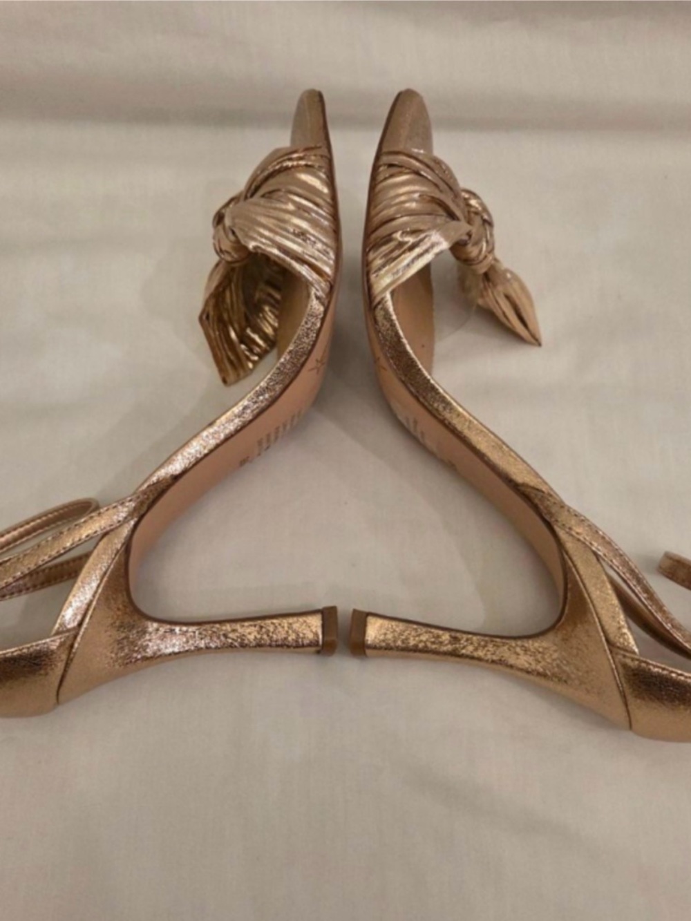Gibson & Latimer Rose Gold Bow Heels Size 9.5 - Picture 5 of 8